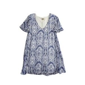 Show Me Your MuMu Blue and White Mini Dress